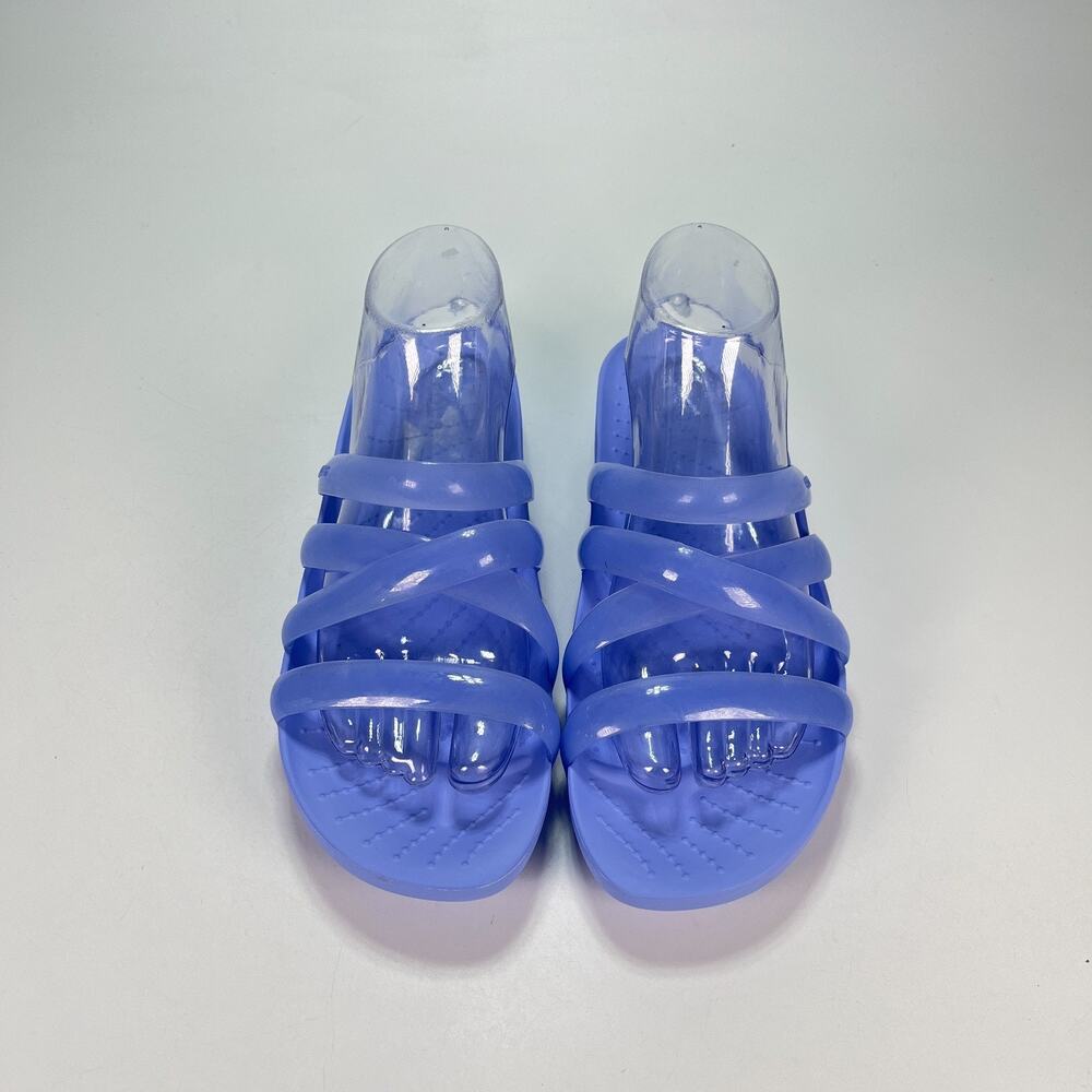 Crocs Splash Glossy Moon Jelly Lightweight Slip On Strappy Sandals Womens Size 8 - Picture 3 of 9
